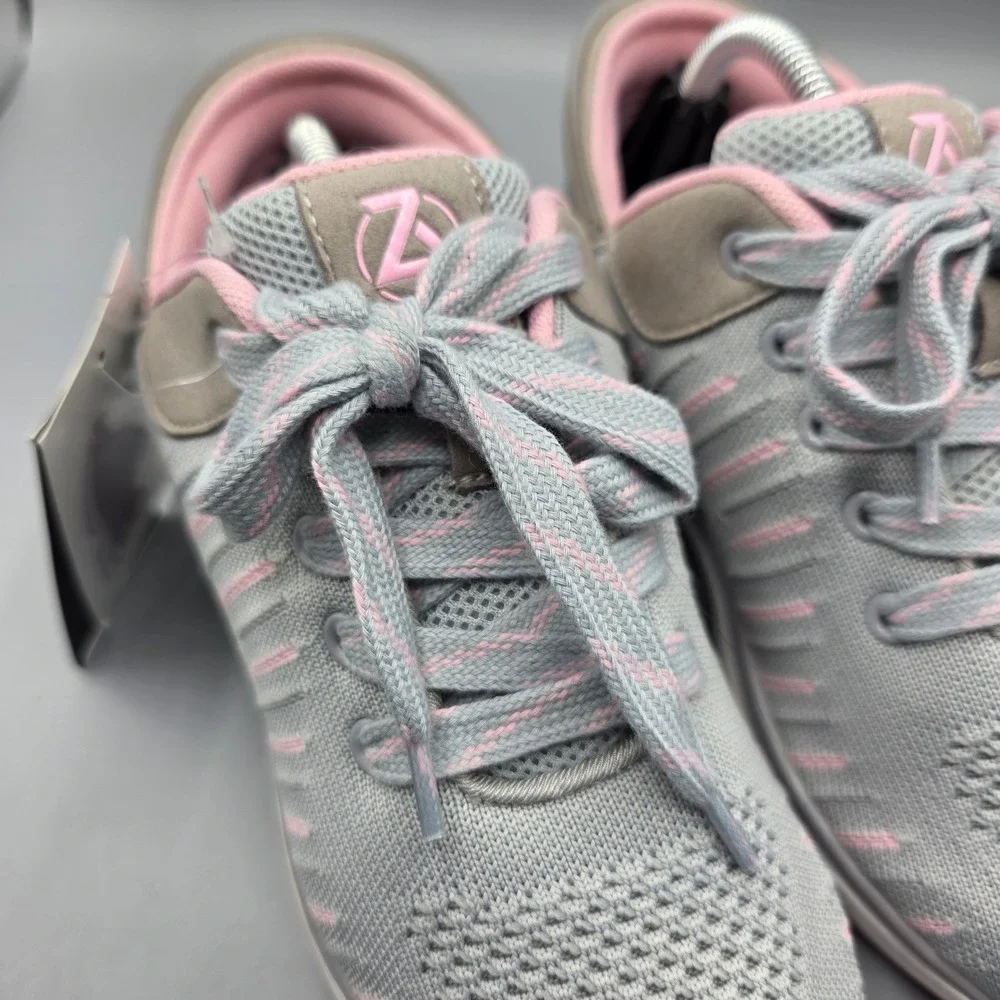 Zeba Sneakers‎ Womens 7 Gray Pink Hands Free Step In Walking Comfort Shoes NWOB
